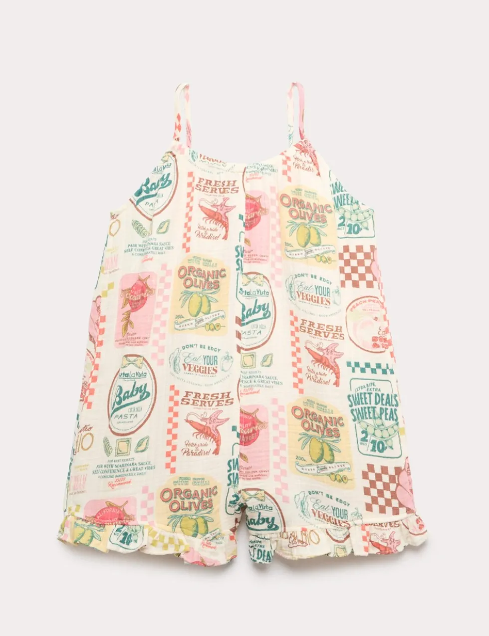 Pure Cotton Ruffle Hem Print Playsuit (6-16 Yrs)