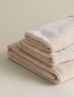 Pure Cotton Ruffle Towel with Linen Border
