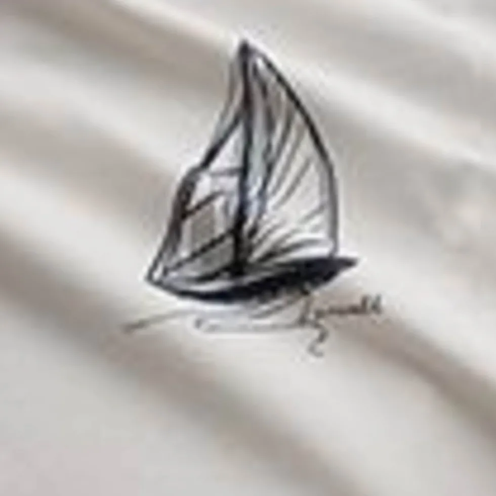Pure Cotton Sailboat Graphic T-Shirt
