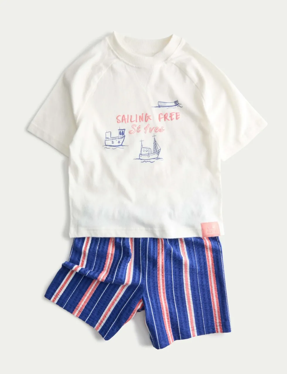 Pure Cotton Sailing Graphic Pyjamas (1-8 Yrs)