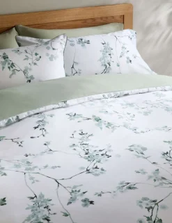 Pure Cotton Sateen Cherry Blossom Bedding Set