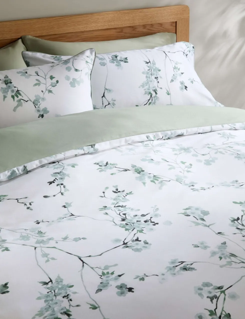 Pure Cotton Sateen Cherry Blossom Bedding Set