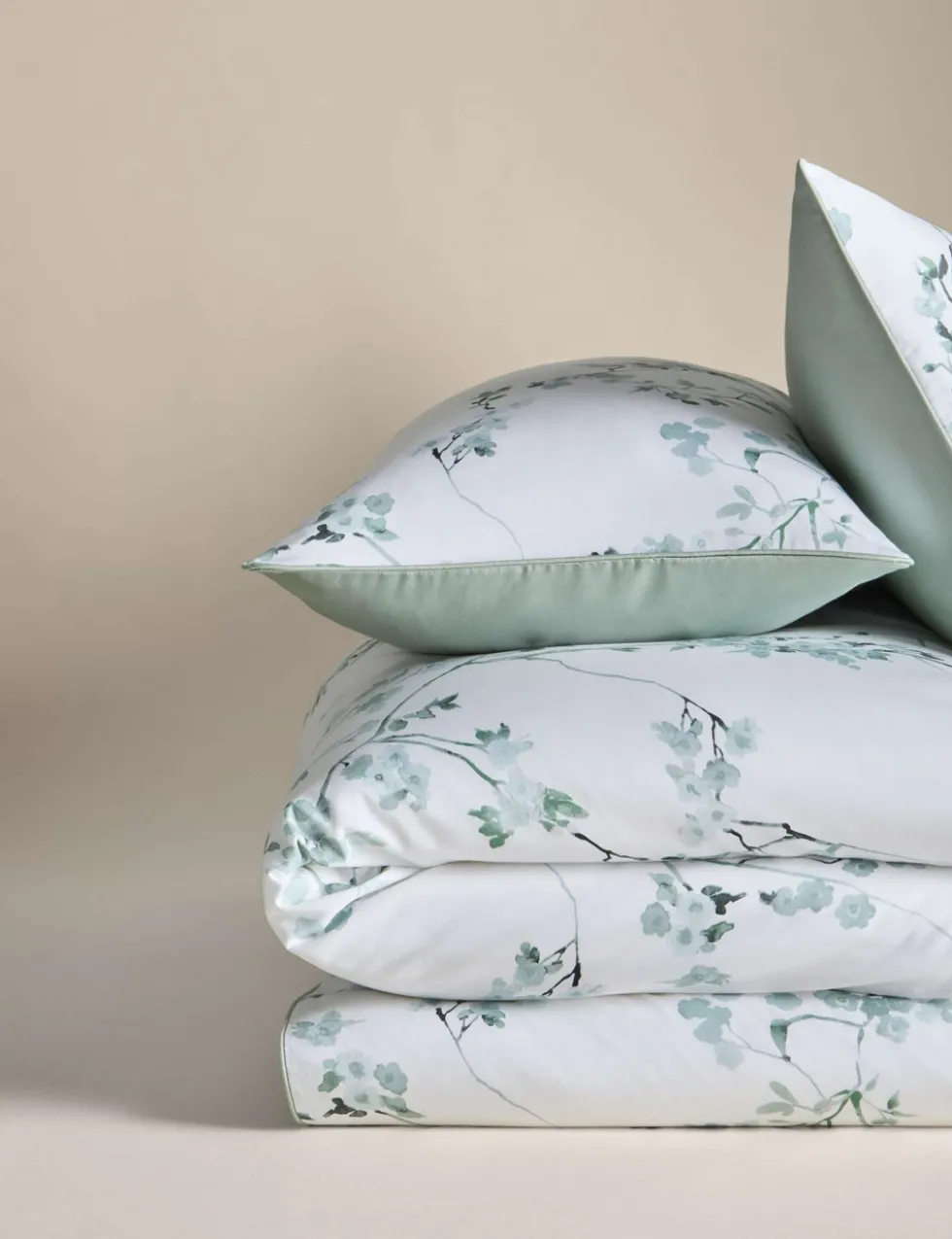 Pure Cotton Sateen Cherry Blossom Bedding Set