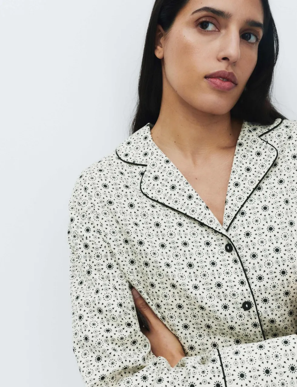 Pure Cotton Sateen Eid Printed Nightshirt