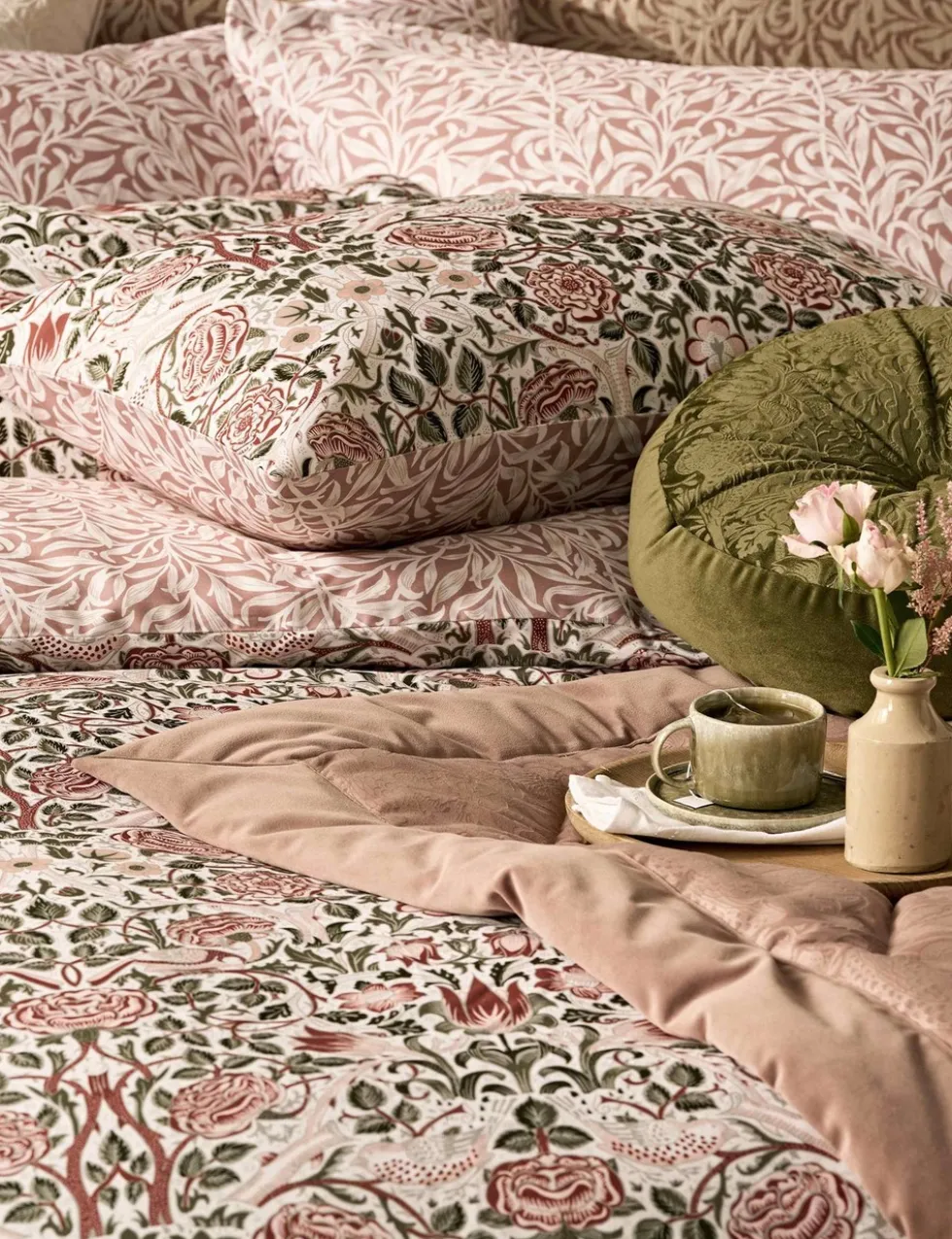 Pure Cotton Sateen Rose Brick Bedding Set