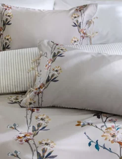 Pure Cotton Sateen Solene Painted Blooms Bedding Set