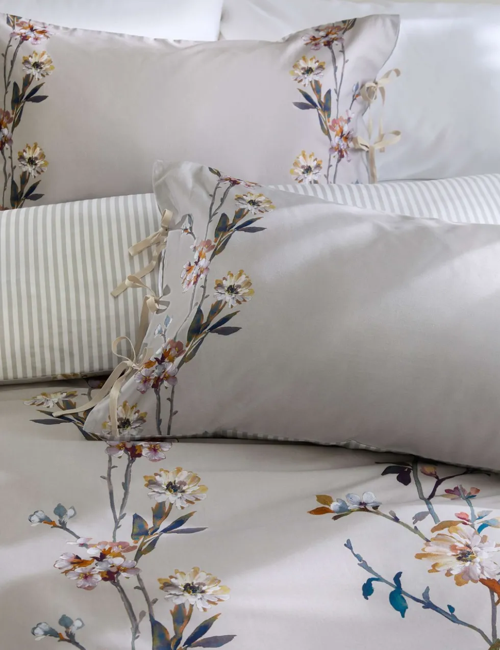 Pure Cotton Sateen Solene Painted Blooms Bedding Set