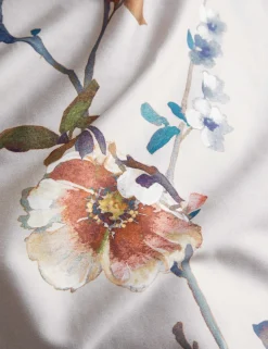 Pure Cotton Sateen Solene Painted Blooms Bedding Set