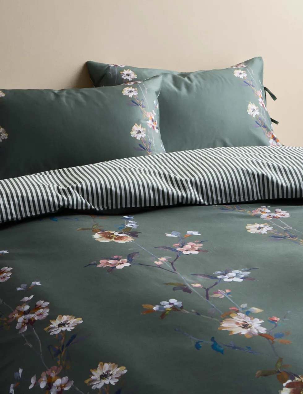 Pure Cotton Sateen Solene Painted Blooms Bedding Set