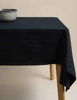 Pure Cotton Sateen Striped Tablecloth