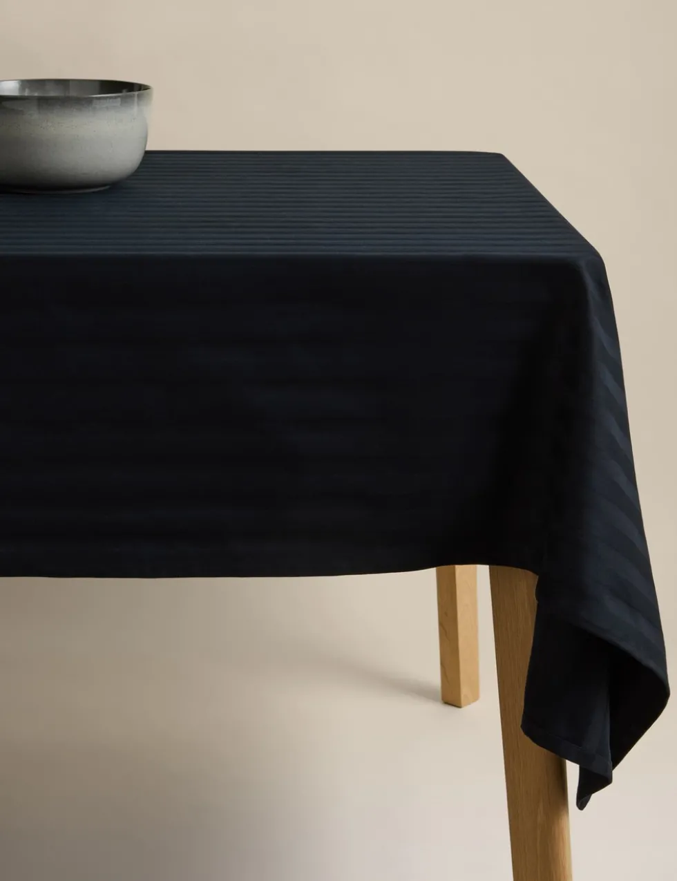 Pure Cotton Sateen Striped Tablecloth