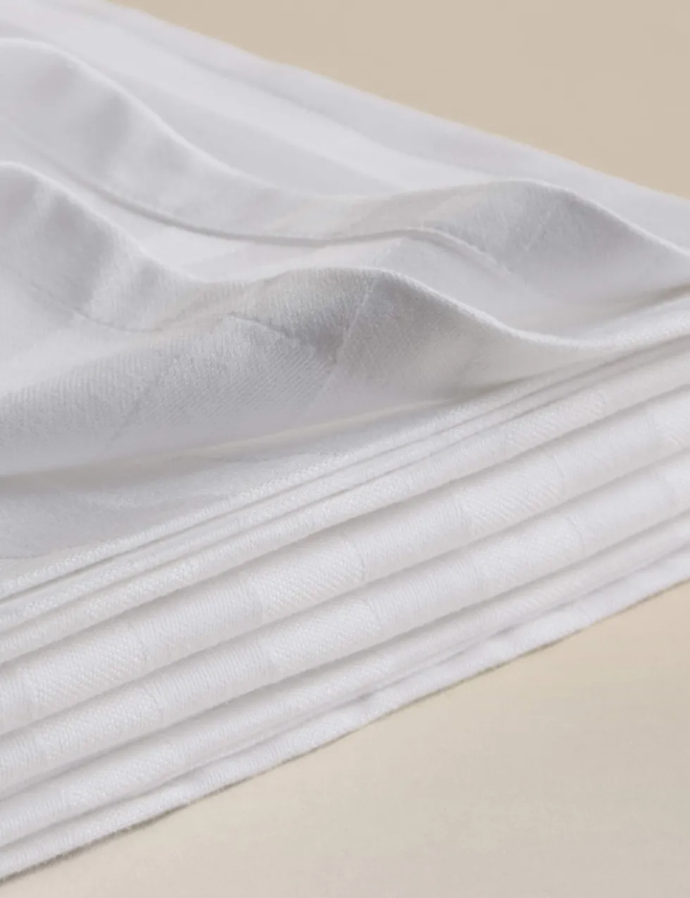 Pure Cotton Sateen Striped Tablecloth