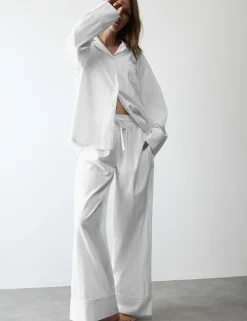 Pure Cotton Sateen Striped Pyjama Set