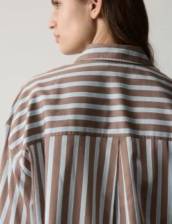 Pure Cotton Sateen Striped Pyjama Set