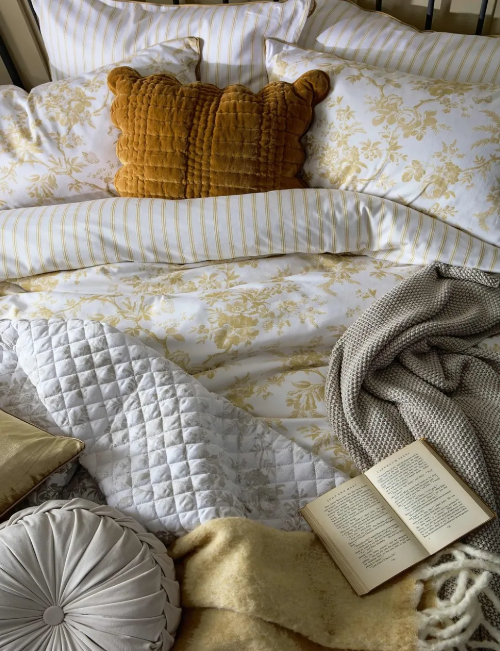 Pure Cotton Sateen Walled Garden Bedding Set