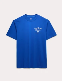 Pure Cotton Saturday Service Graphic T-Shirt