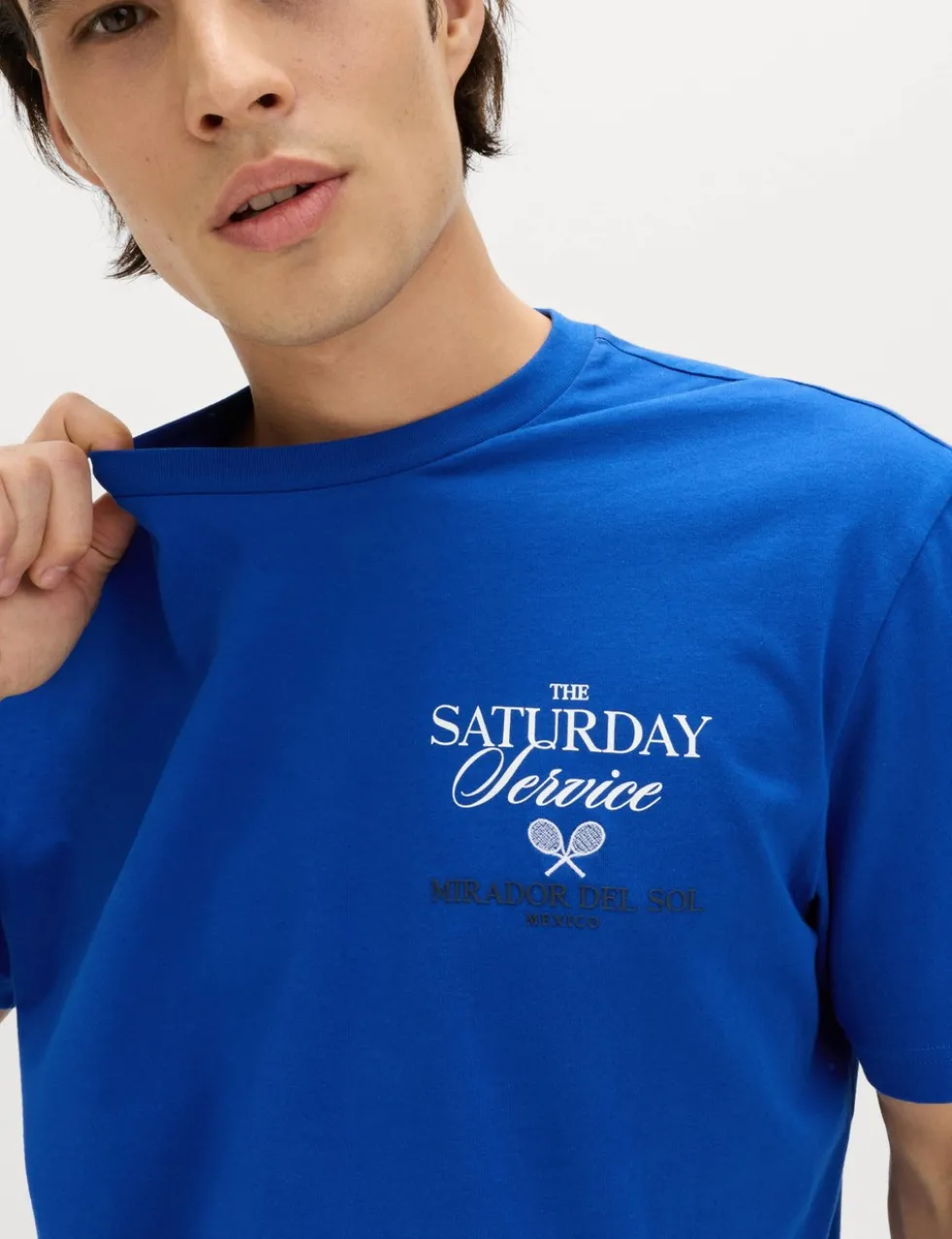 Pure Cotton Saturday Service Graphic T-Shirt
