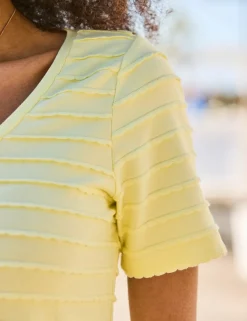 Pure Cotton Scallop Detail T-Shirt