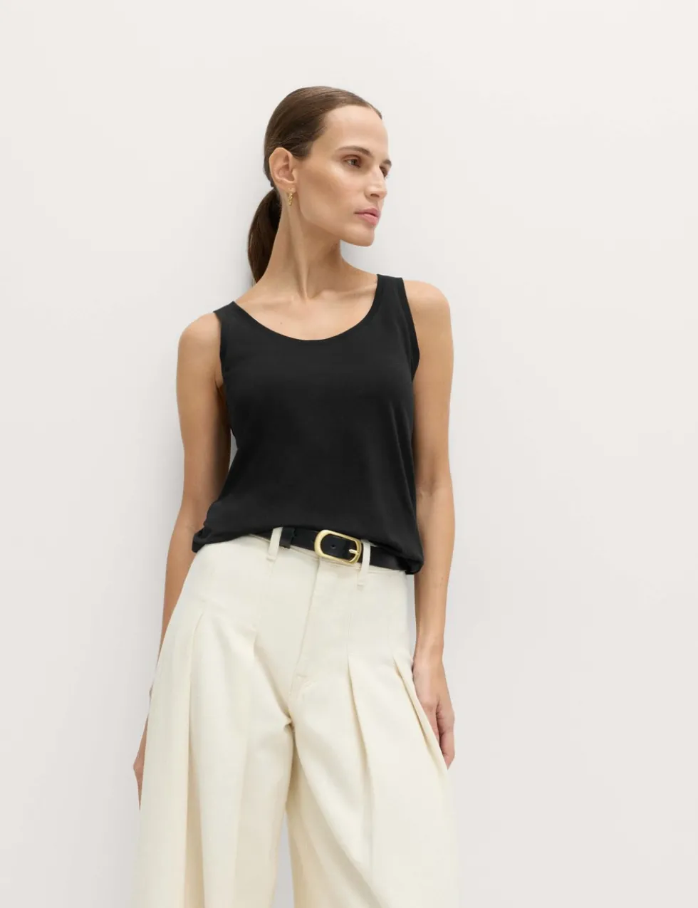 Pure Cotton Scoop Neck Top