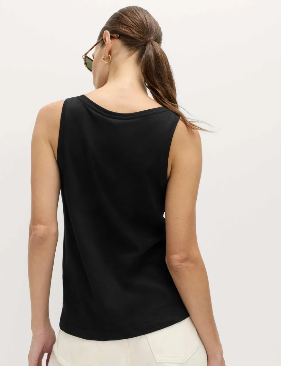 Pure Cotton Scoop Neck Top
