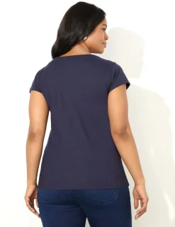 Pure Cotton Scoop Neck T-Shirt