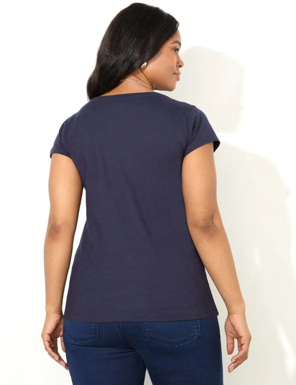 Pure Cotton Scoop Neck T-Shirt