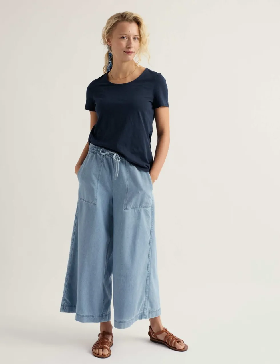 Pure Cotton Scoop Neck T-Shirt