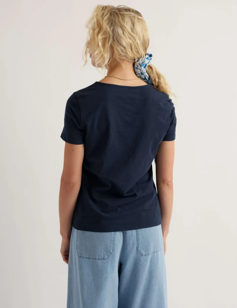 Pure Cotton Scoop Neck T-Shirt