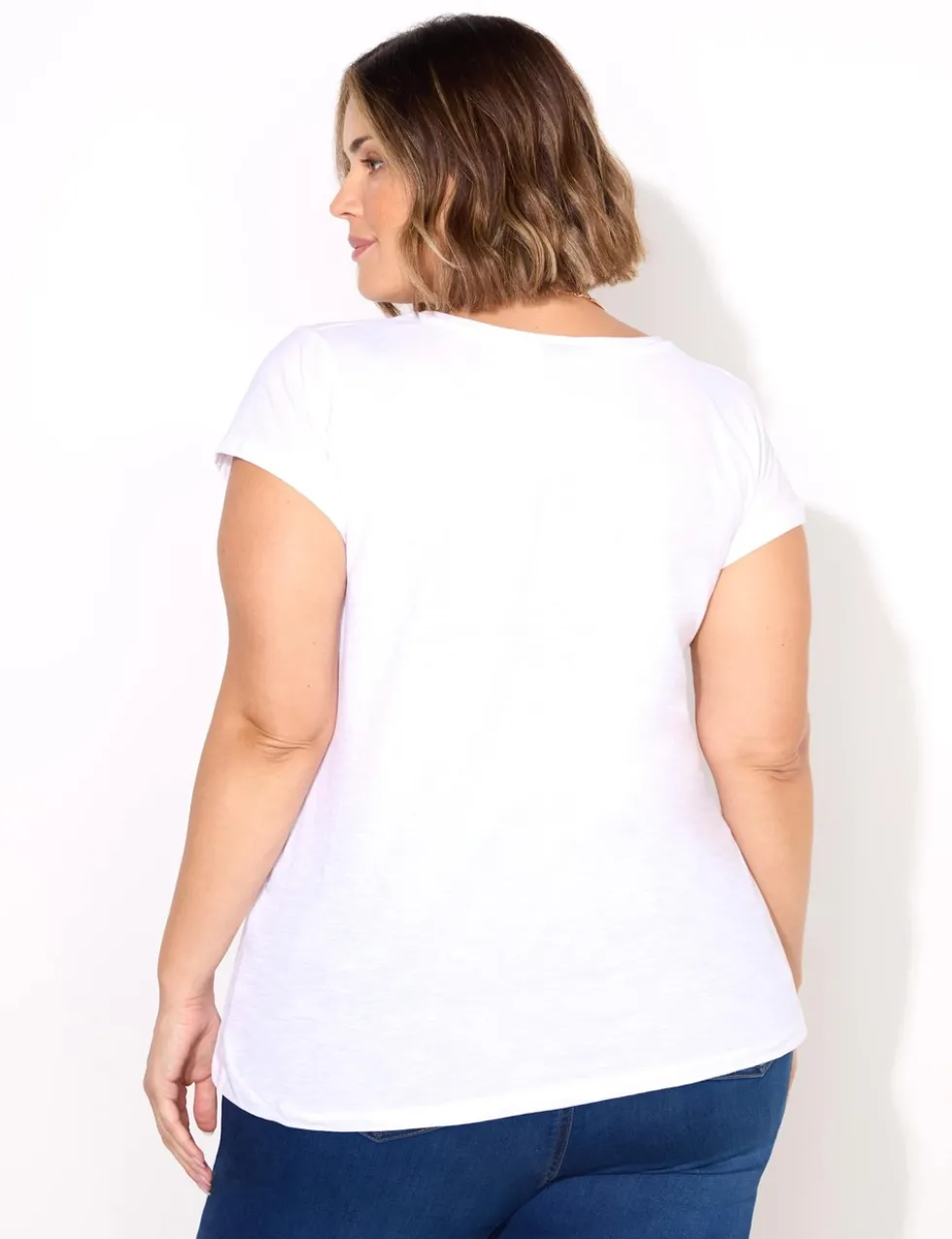 Pure Cotton Scoop Neck T-Shirt