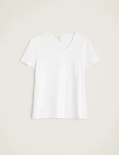 Pure Cotton Scoop Neck T-Shirt
