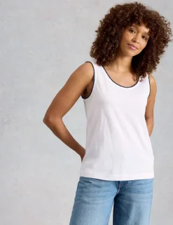 Pure Cotton Scoop Neck Vest