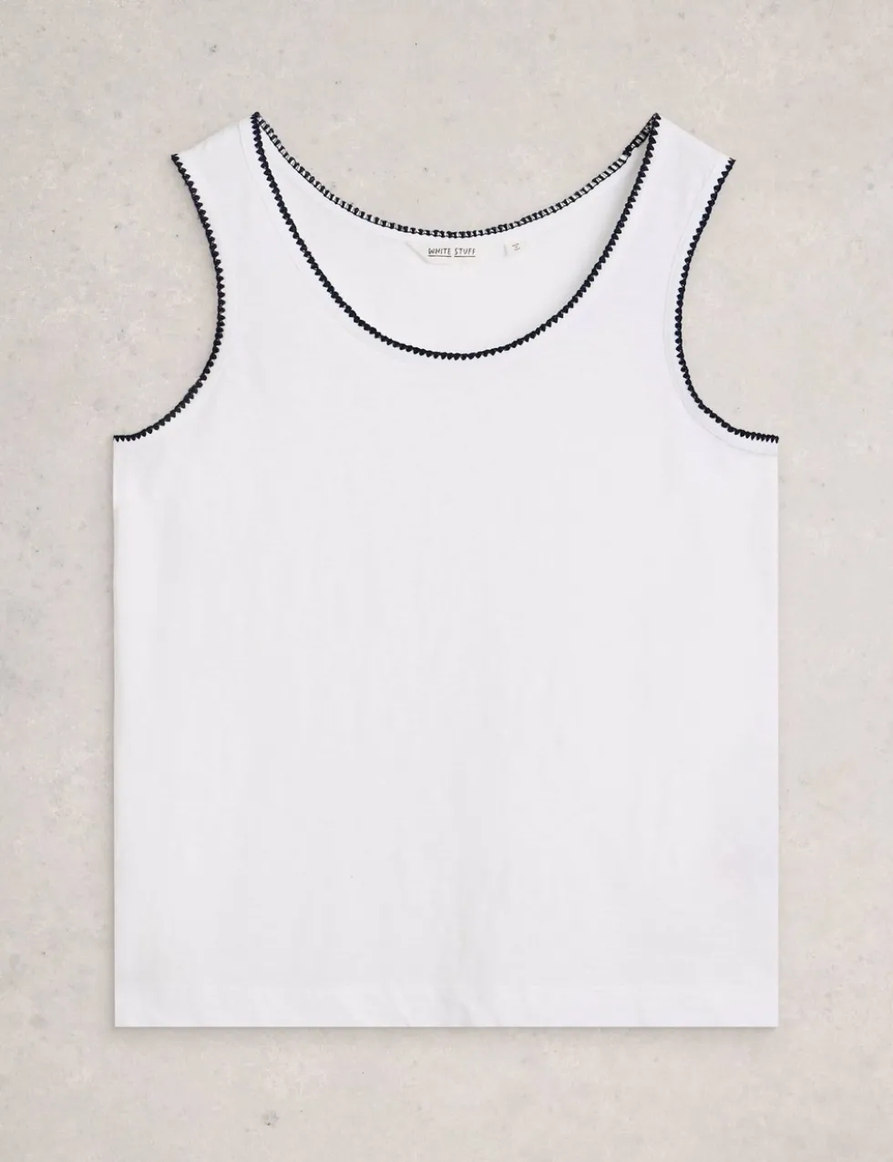 Pure Cotton Scoop Neck Vest