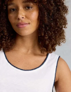 Pure Cotton Scoop Neck Vest