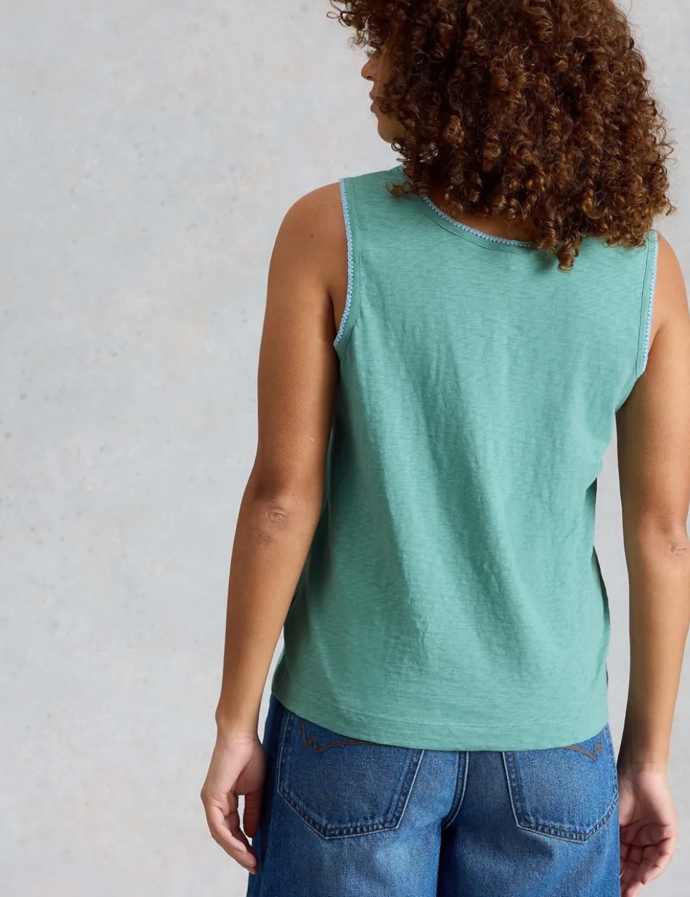 Pure Cotton Scoop Neck Vest