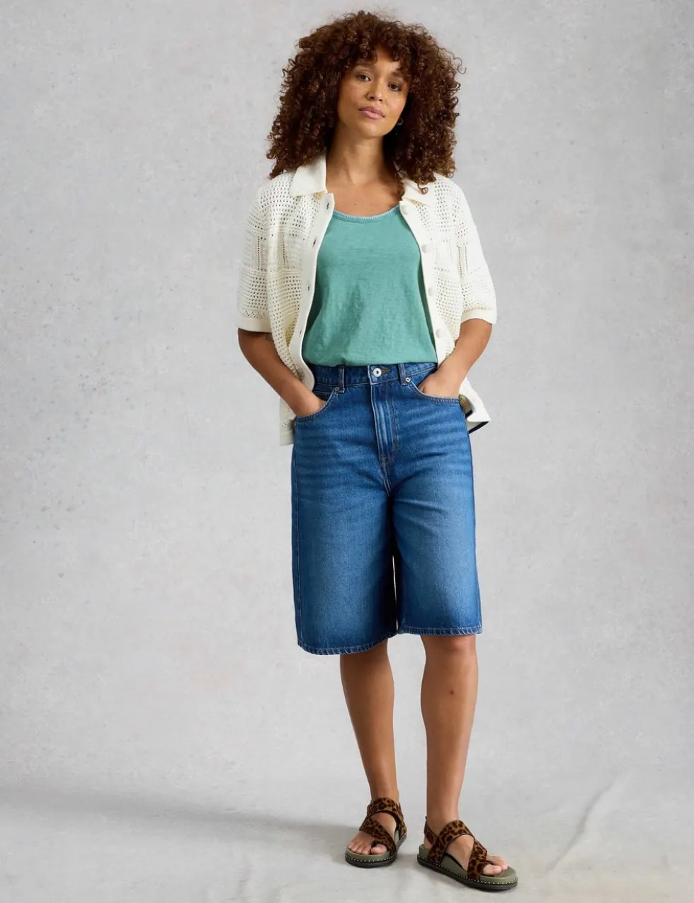 Pure Cotton Scoop Neck Vest