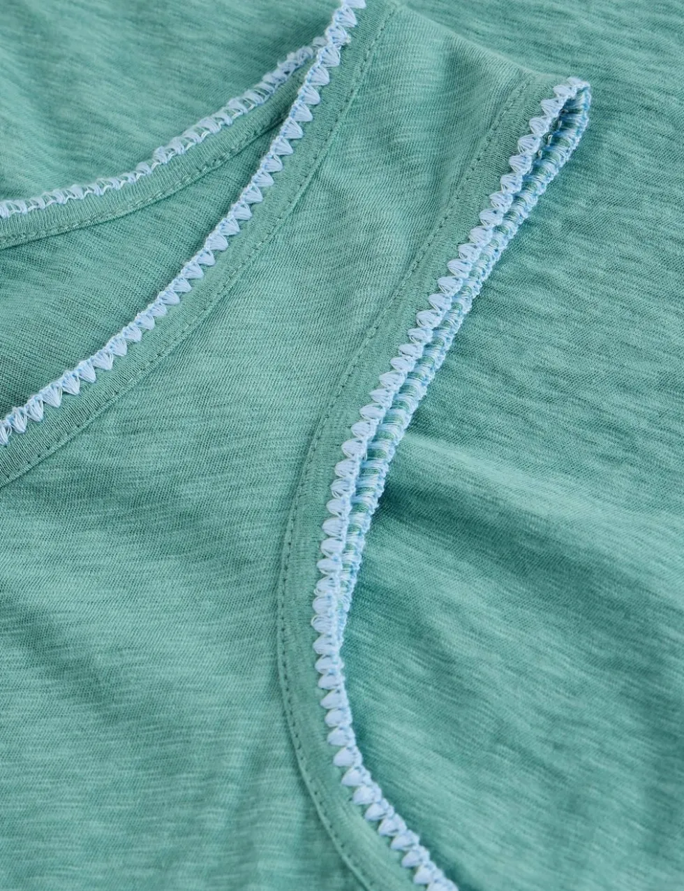 Pure Cotton Scoop Neck Vest