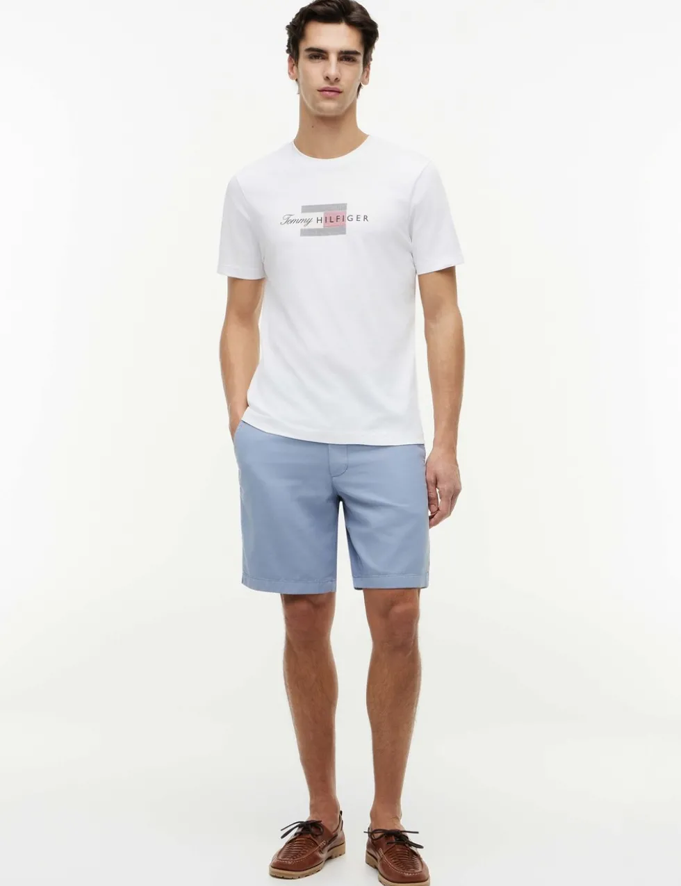 Pure Cotton Script Flag Crew Neck T-Shirt