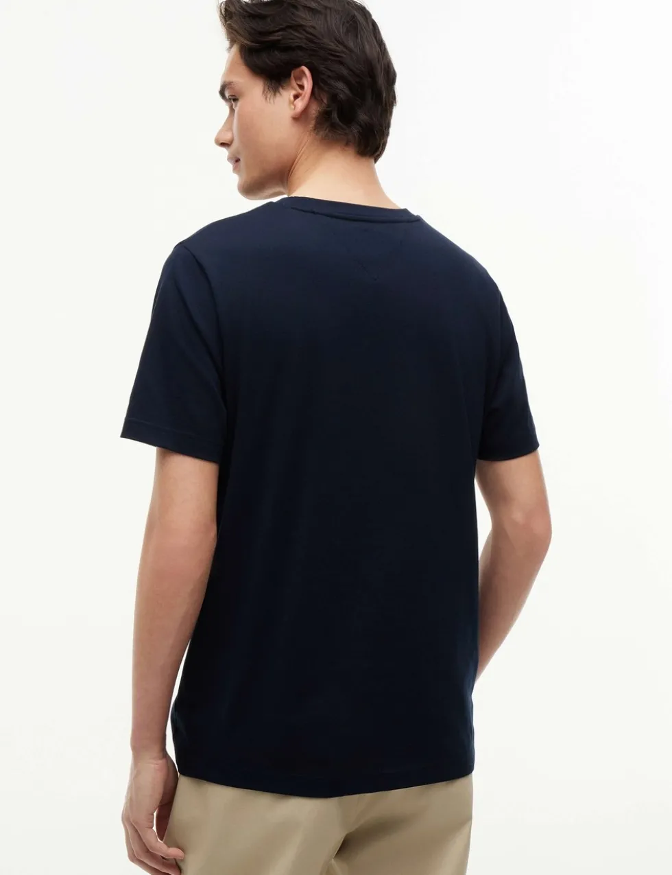 Pure Cotton Script Flag Crew Neck T-Shirt