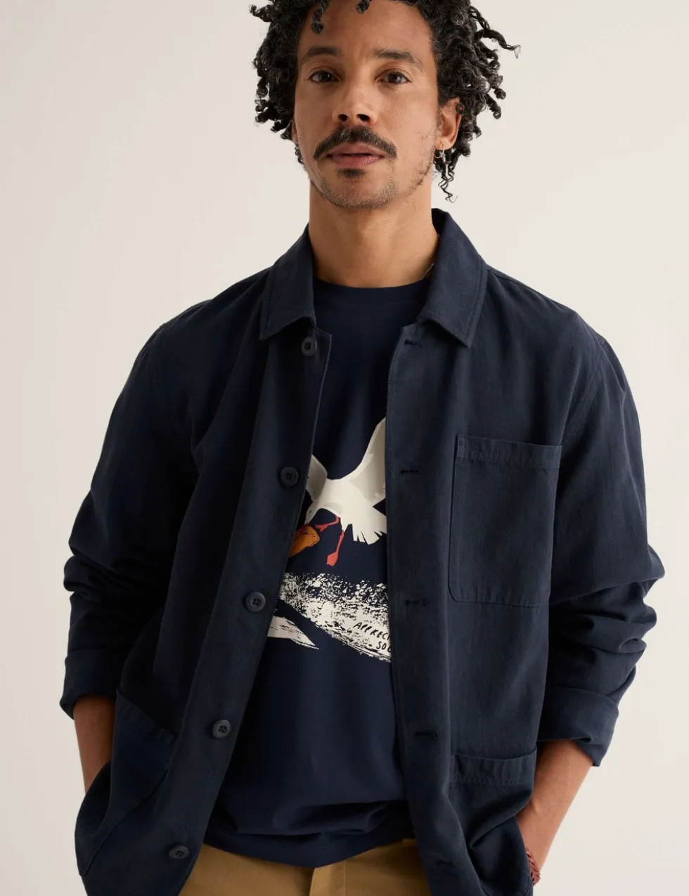Pure Cotton Seagull Graphic T-Shirt