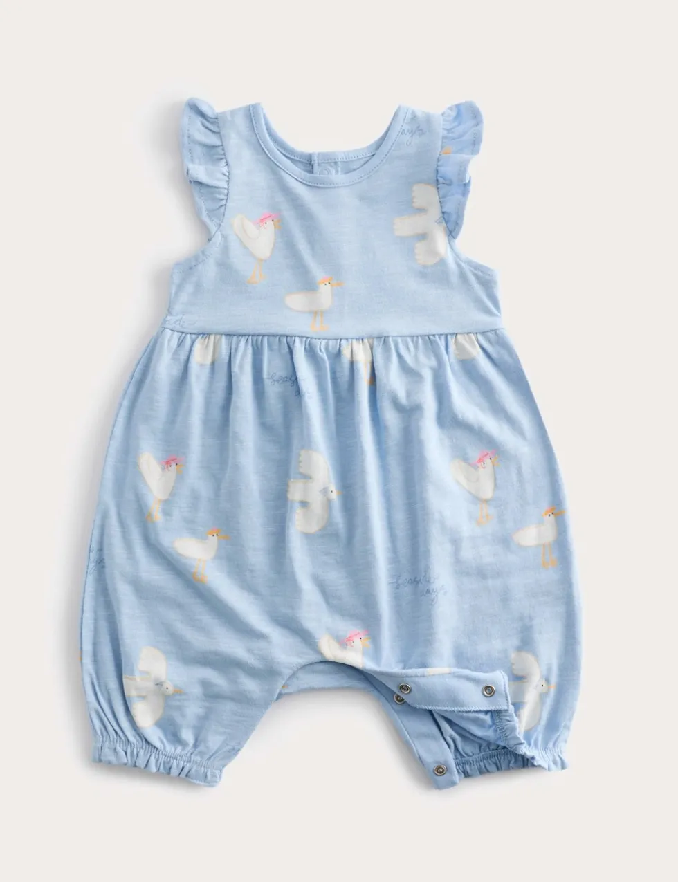 Pure Cotton Seagull Romper (0-3 Yrs)