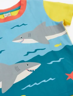 Pure Cotton Shark Print T-Shirt (3 Mths-8 Yrs)