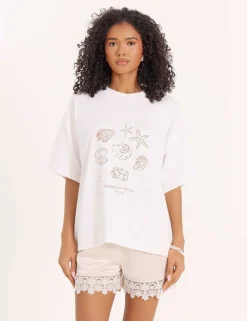 Pure Cotton Shell Print Relaxed T-Shirt