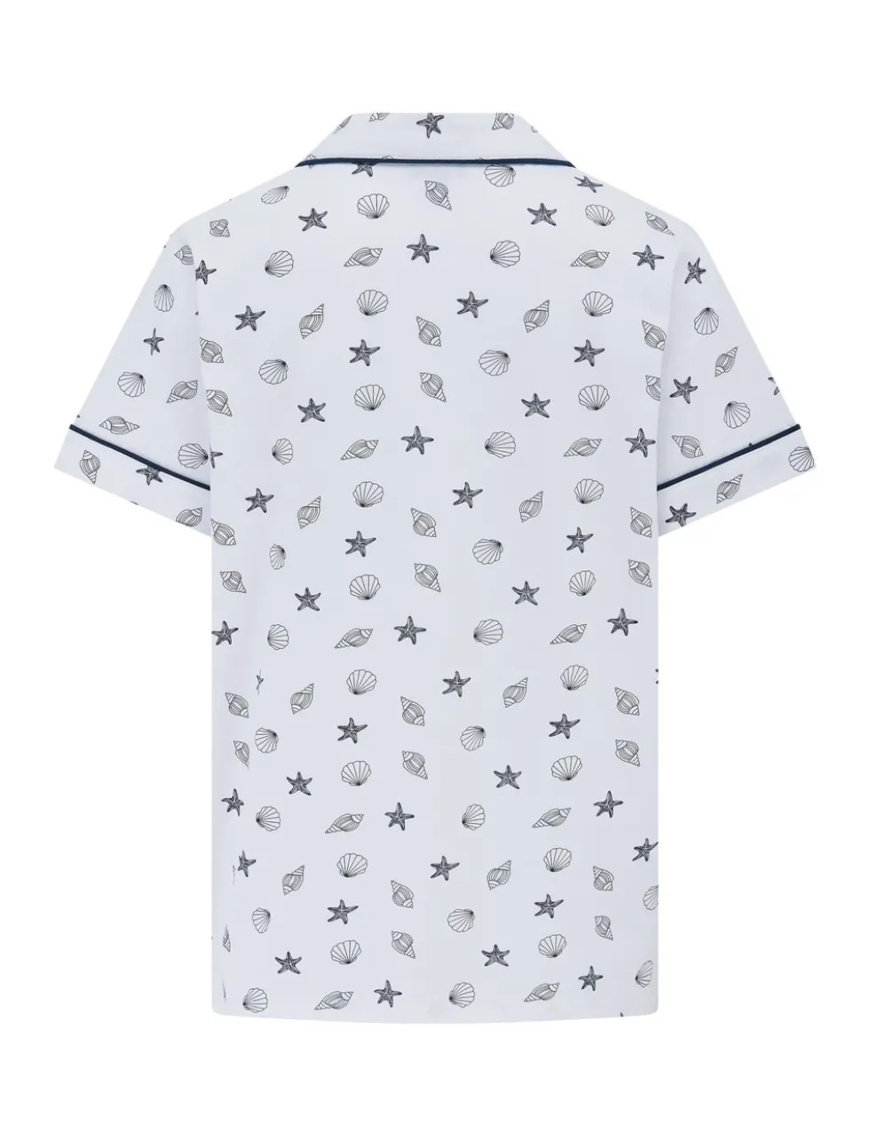 Pure Cotton Shell Print Revere Shortie Set