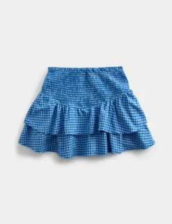 Pure Cotton Shirred Ra-ra Skort (6-16 Yrs)