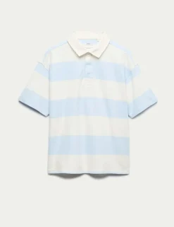Pure Cotton Short Sleeve Rugby Shirt (6-16 Yrs)