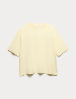 Pure Cotton Short Sleeve Boxy T-Shirt