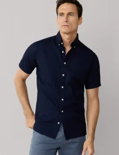 Pure Cotton Short Sleeve Oxford Shirt