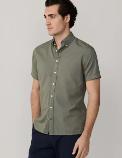 Pure Cotton Short Sleeve Oxford Shirt