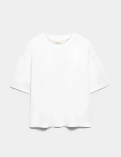 Pure Cotton Short Sleeve Boxy T-Shirt