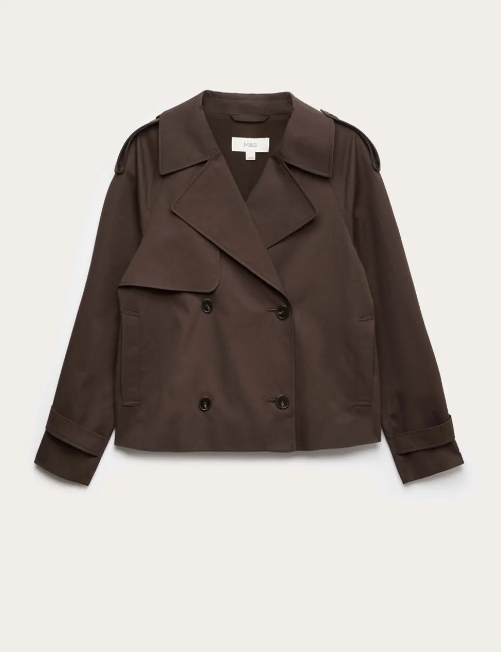 Pure Cotton Short Trench Coat
